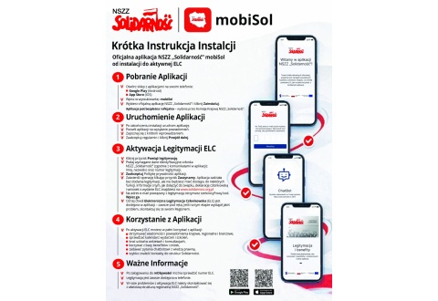 Oficjalna aplikacja NSZZ „Solidarność” mobiSol 