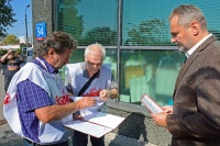 Podziękowanie za wsparcie podczas manifestacji