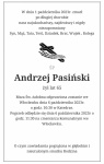 Zmarł nasz Kolega Andrzej Pasiński